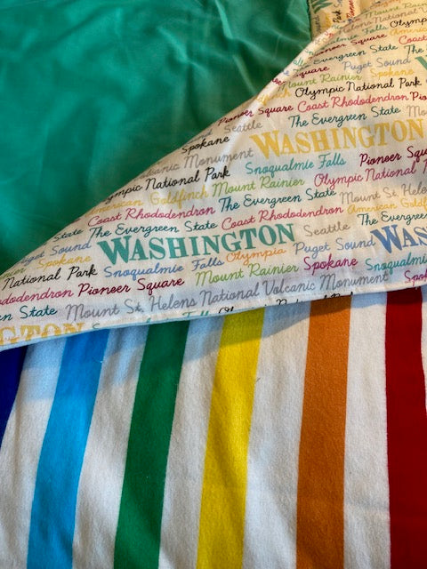 Washington state rainbow blanket