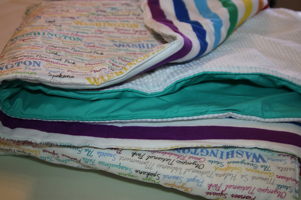 Washington state rainbow blanket