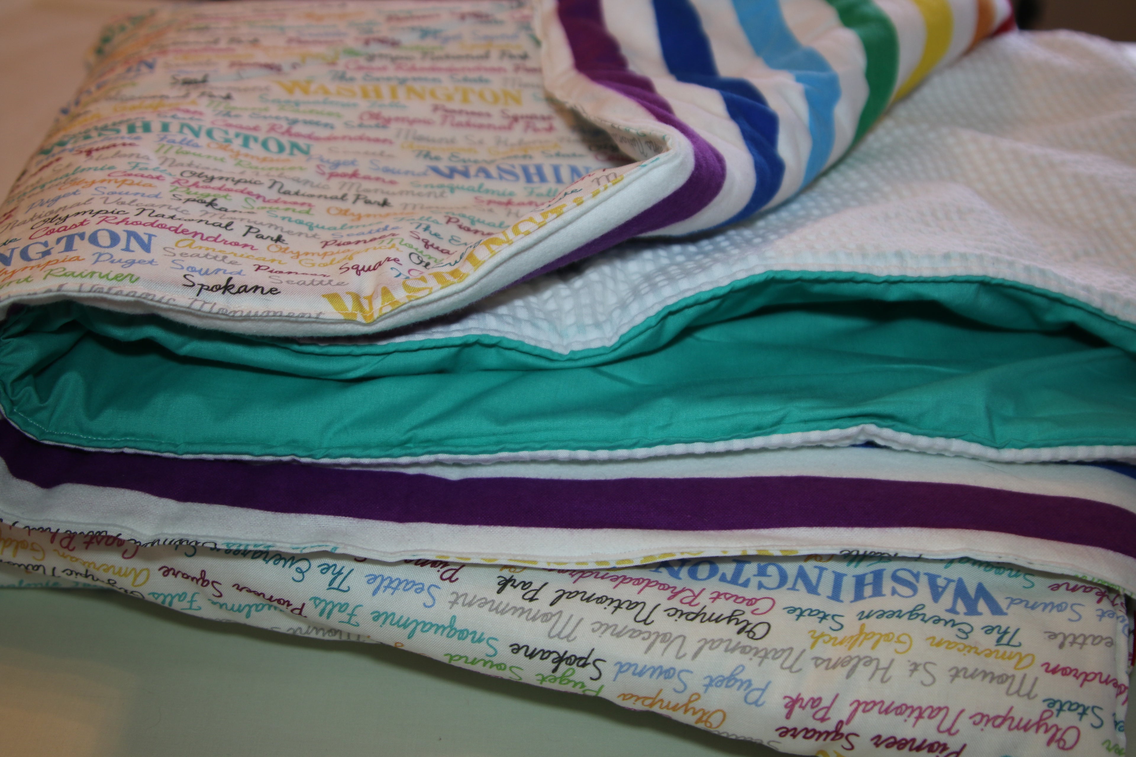 Washington state rainbow blanket