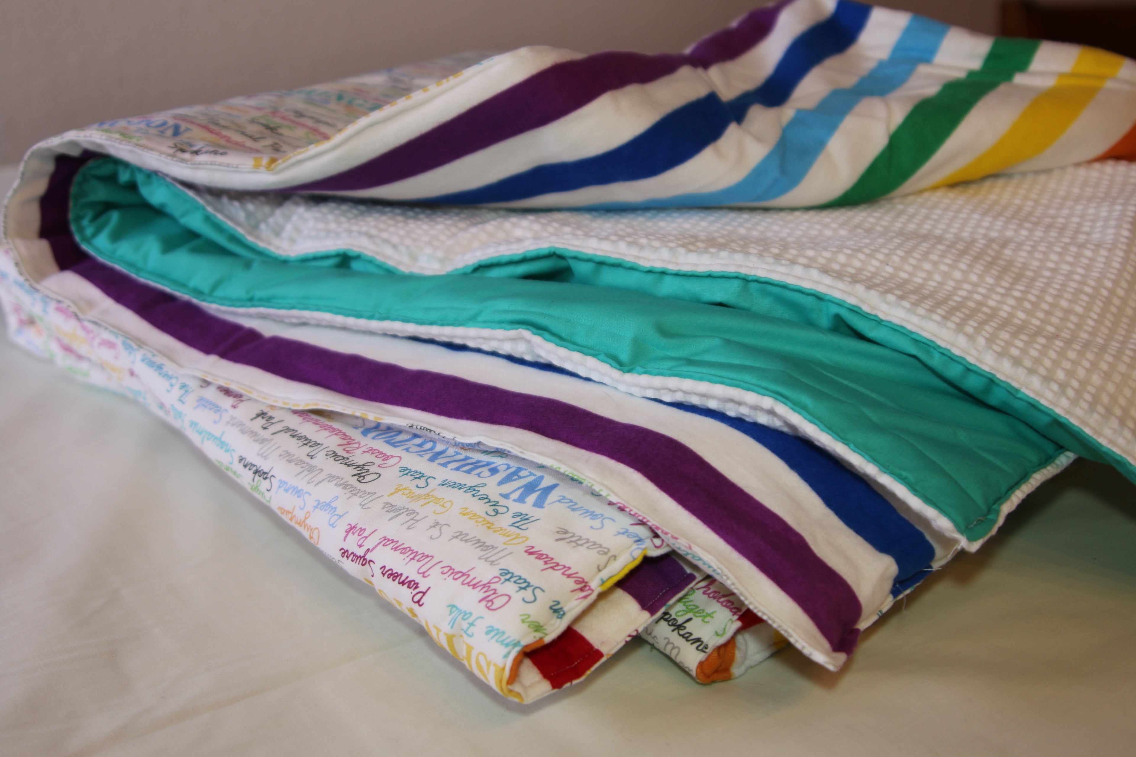 Washington state rainbow blanket