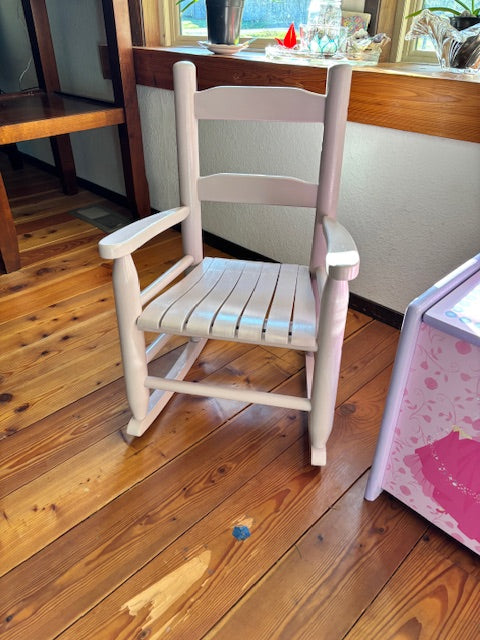 SOLD Wooden children's rocking chair