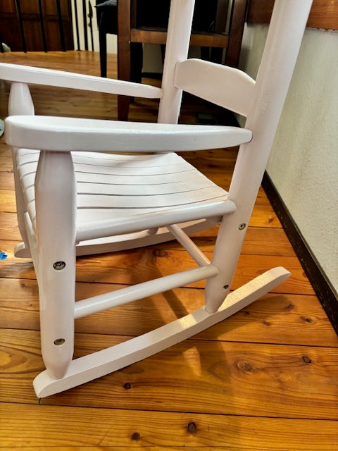 SOLD Wooden children's rocking chair