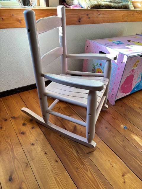 SOLD Wooden children's rocking chair
