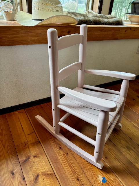 SOLD Wooden children's rocking chair